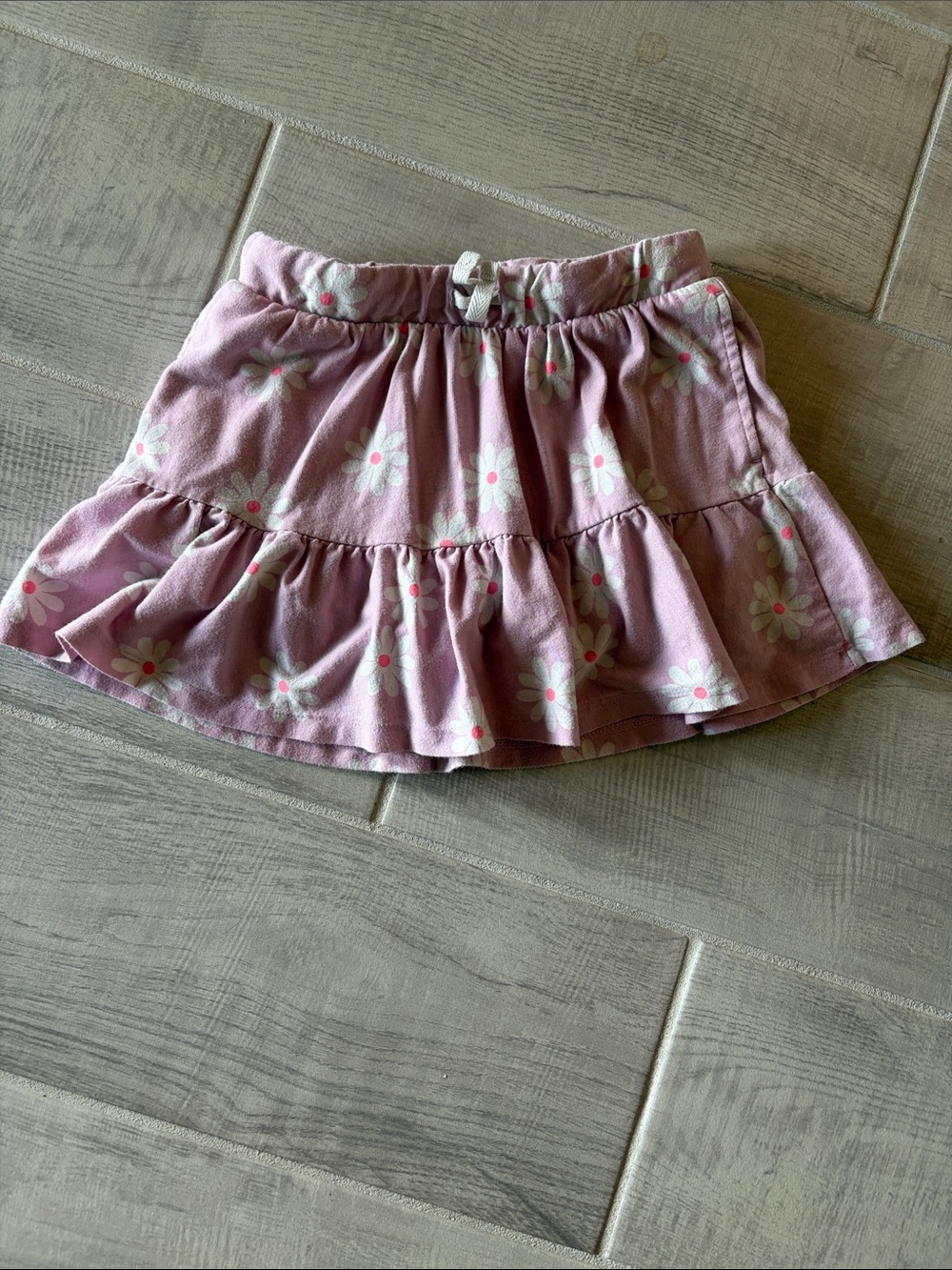 Cat & Jack Pink Daisy Tiered Skirt